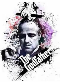 个性彩色男人头像纹身手稿