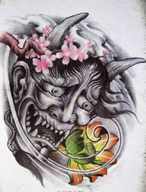 凄美传说 般若刺青手稿素材大全