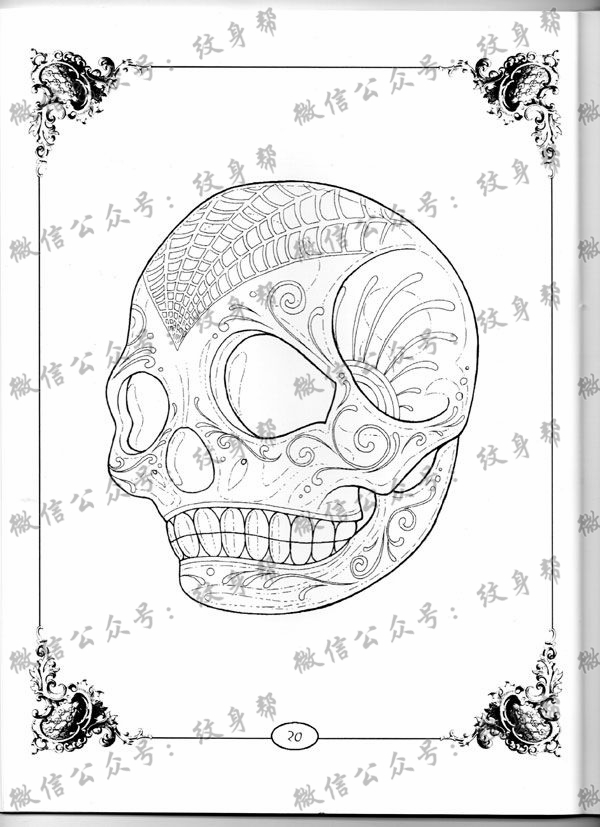 43643晨光骷髅纹身手稿合集