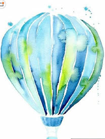 梦想飞扬 热气球纹身图案素材