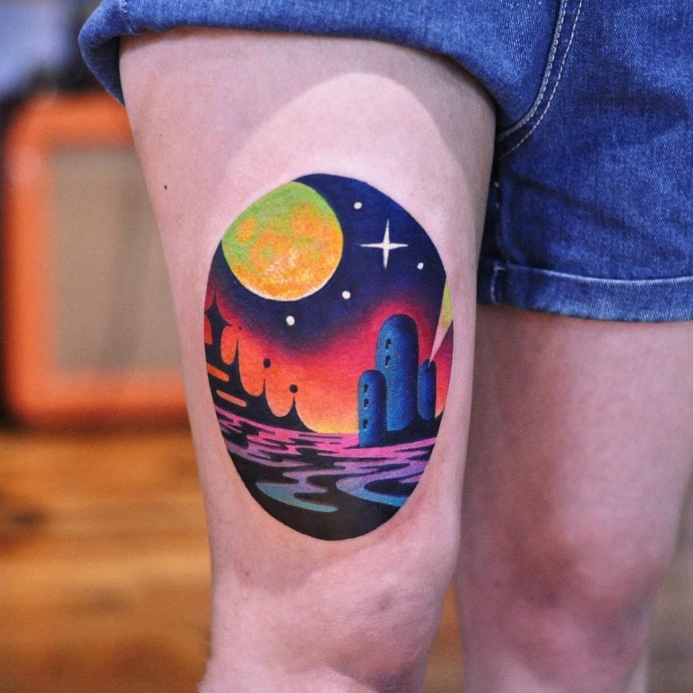 风景纹身   创意而又个性的风景纹身图案