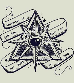 心灵窗户眼睛英文句子几何纹身纹身素材