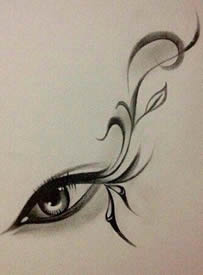 心灵之窗眼睛纹身素材