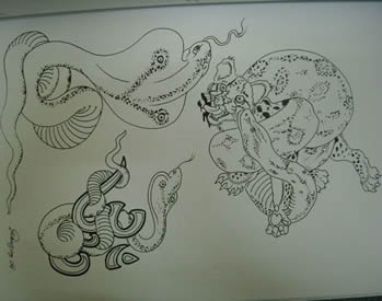 西藏龙蛇传说纹身素材系列