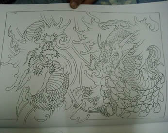 西藏祥龙飞舞纹身素材系列