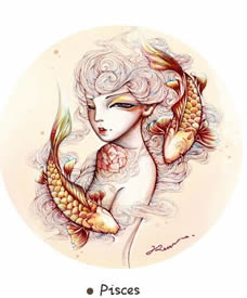 精美收藏女孩鲤鱼手稿