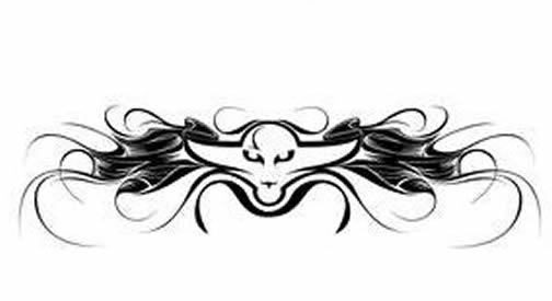 腰部前卫人头像图腾纹身素材