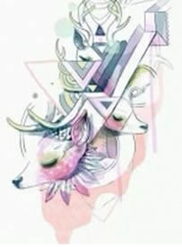 个性艺术小鹿纹身素材