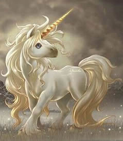 唯美时尚独角兽纹身素材