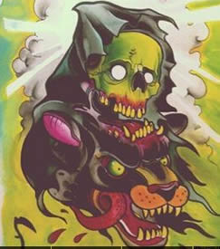 丧失骷髅纹身手稿