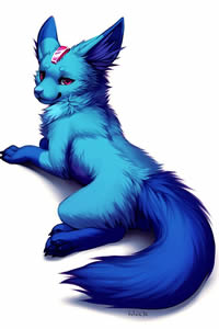 个性卡通狐狸纹身手稿素材