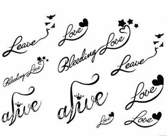 字母艺术签名纹身手稿