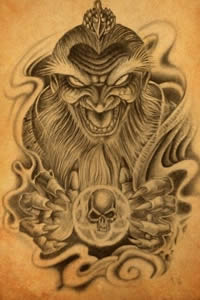 神魔鬼怪刺青图案