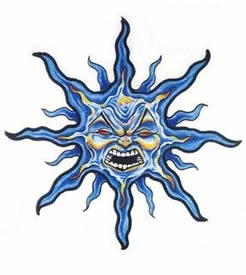 彩色图腾太阳纹身素材