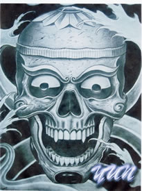 个性嘎巴拉纹身手稿