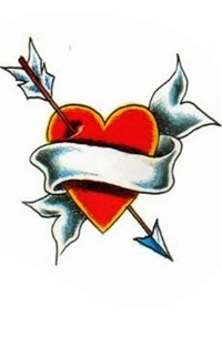 一箭穿心纹身手稿