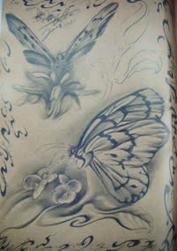 个性蝴蝶纹身素材图案