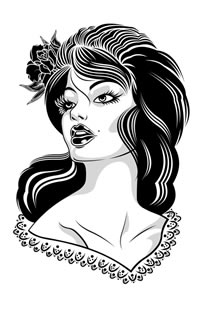 唯妙唯俏巫女纹身素材