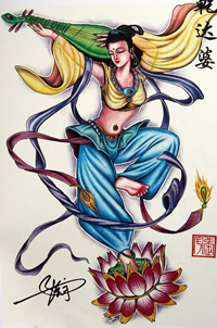 乾达婆纹身手稿