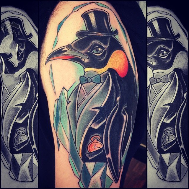 企鹅纹身图   呆萌可爱的企鹅纹身图案