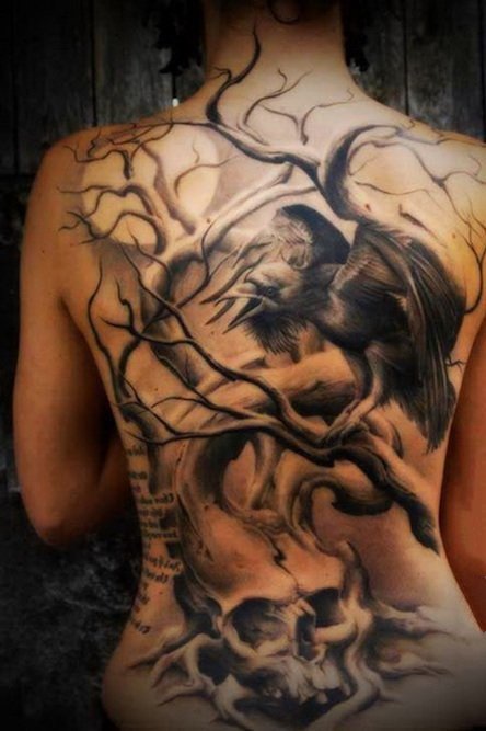 哥特式纹身图案  黑暗系的哥特式纹身图案