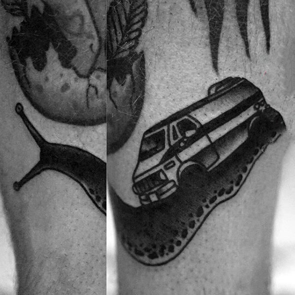 蜗牛纹身图案   行动缓慢的蜗牛纹身图案