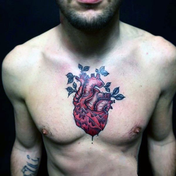 心脏纹身图案   真实而又血腥的心脏纹身图案