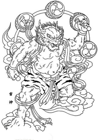 简单的雷神纹身手稿