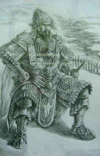 三国人物张颌纹身手稿