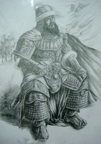 三国人物魏延纹身手稿