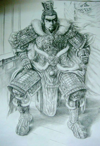 小霸王孙策纹身手稿