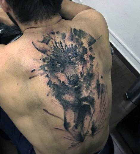 狼的纹身图片   凶残狡狎的狼纹身图案