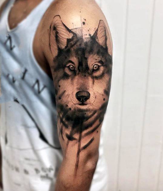 狼的纹身图片   凶残狡狎的狼纹身图案