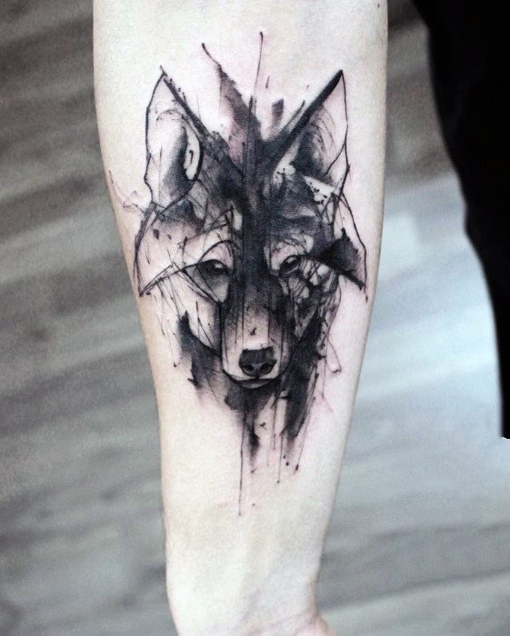 狼的纹身图片   凶残狡狎的狼纹身图案