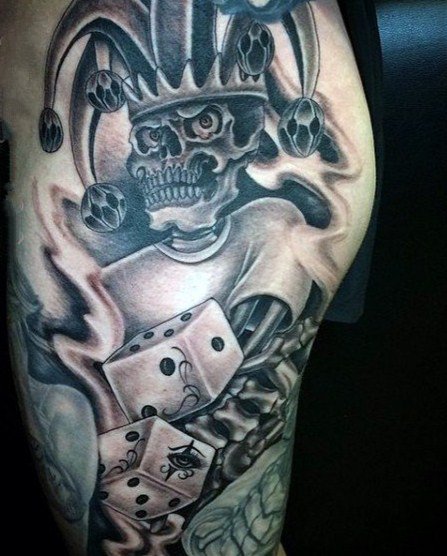 骰子纹身图案    多款写实的骰子纹身图案