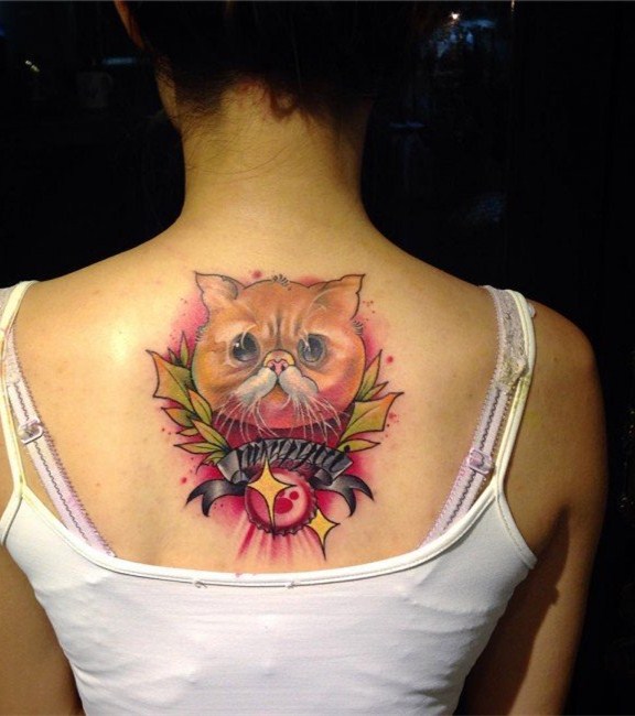 猫咪纹身图案   优雅灵敏的猫咪纹身图案