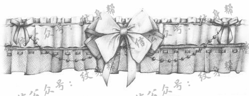 一款经典时尚的蕾丝纹身手稿