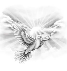 时尚唯美的黑灰小鸟纹身图案