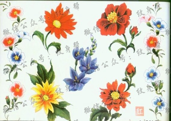 一组漂亮潮流的蝴蝶纹身图案