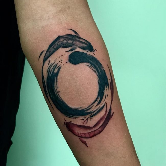 纹身锦鲤图案   灵动的锦鲤纹身图案