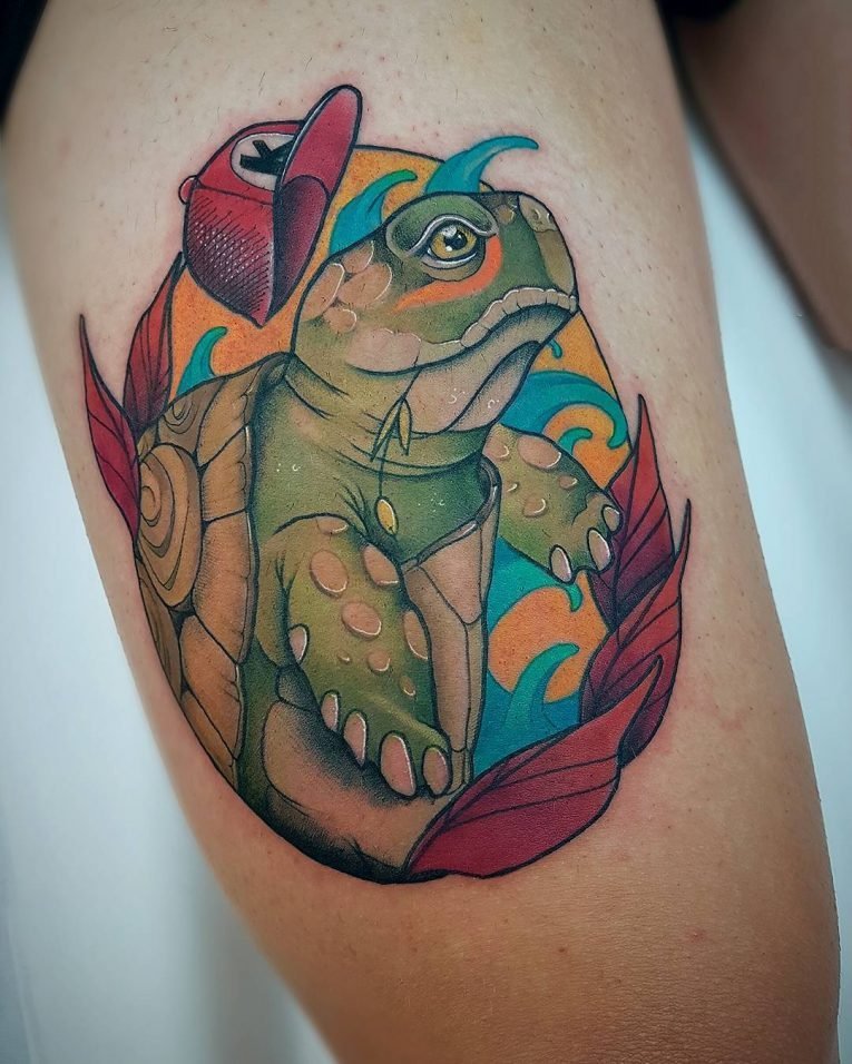 乌龟纹身图案   寿高年长的乌龟纹身图案