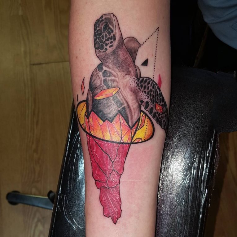 乌龟纹身图案   寿高年长的乌龟纹身图案