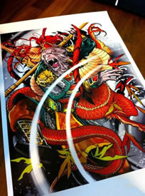 一款经典很酷的孙悟空纹身手稿