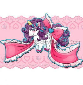 一款时尚很酷的独角兽纹身手稿