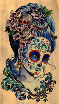 很酷漂亮的美女纹身图案