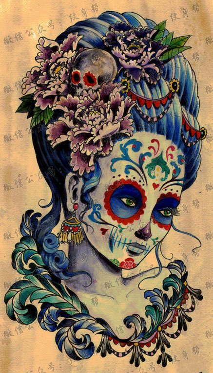 很酷漂亮的美女纹身图案