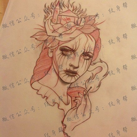 很酷漂亮的美女纹身图案