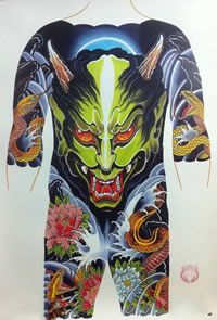 霸气超酷的一款全胛般若纹身图案