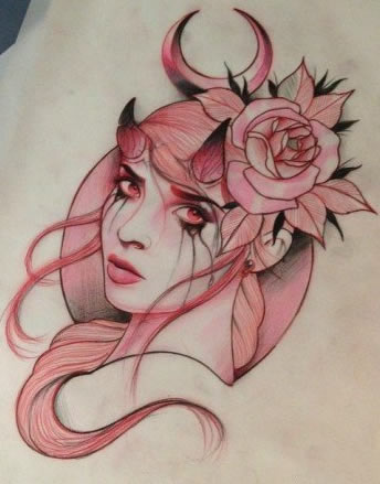 漂亮的美女纹身图案