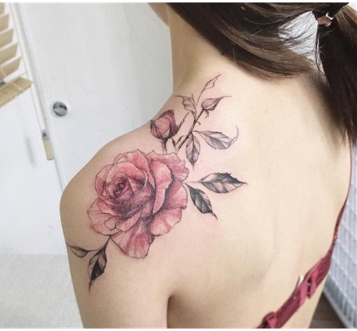 后背纹身图案   唯美靓丽的后背纹身图案